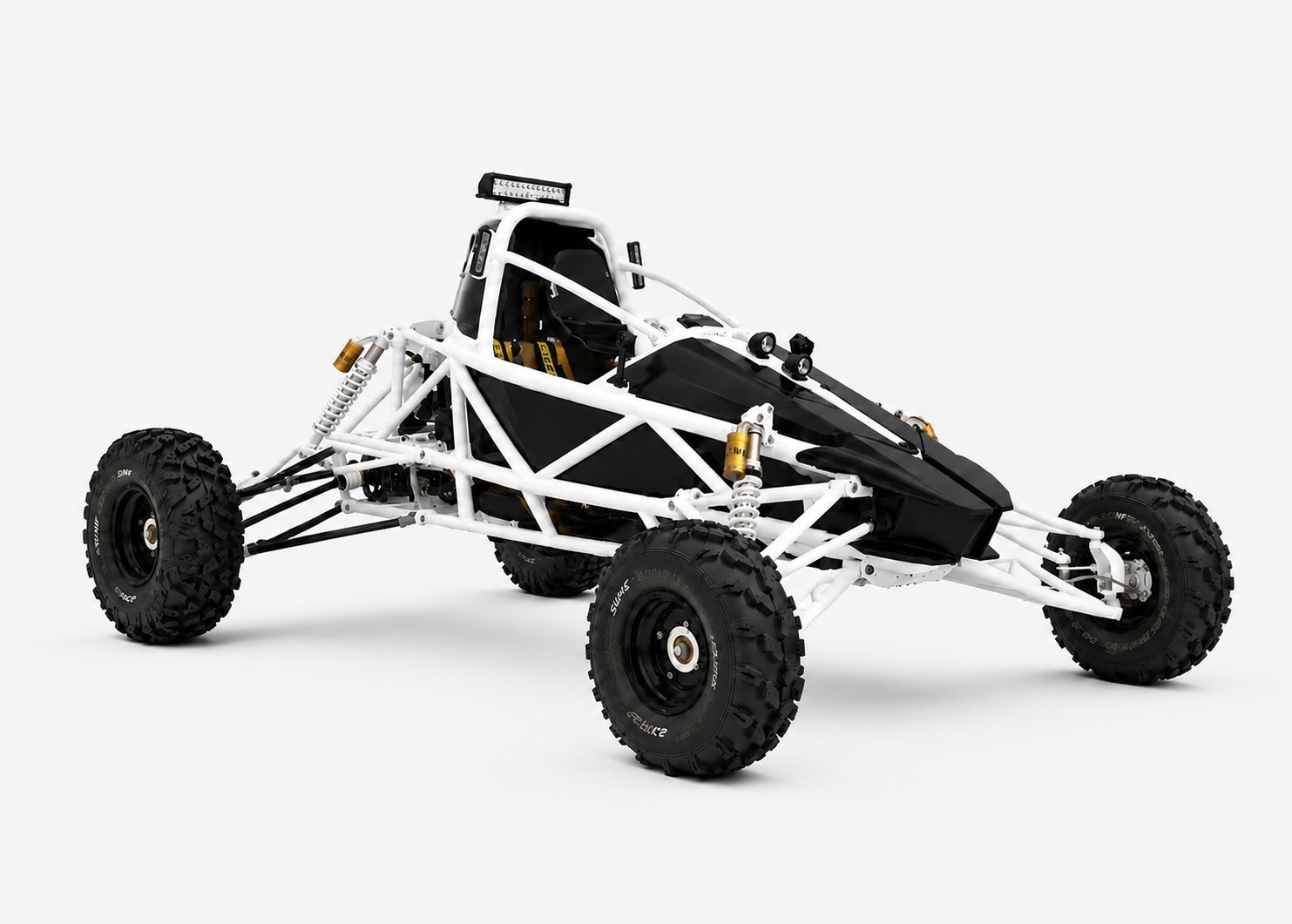 White SAQAR Scout electric off-road buggy render